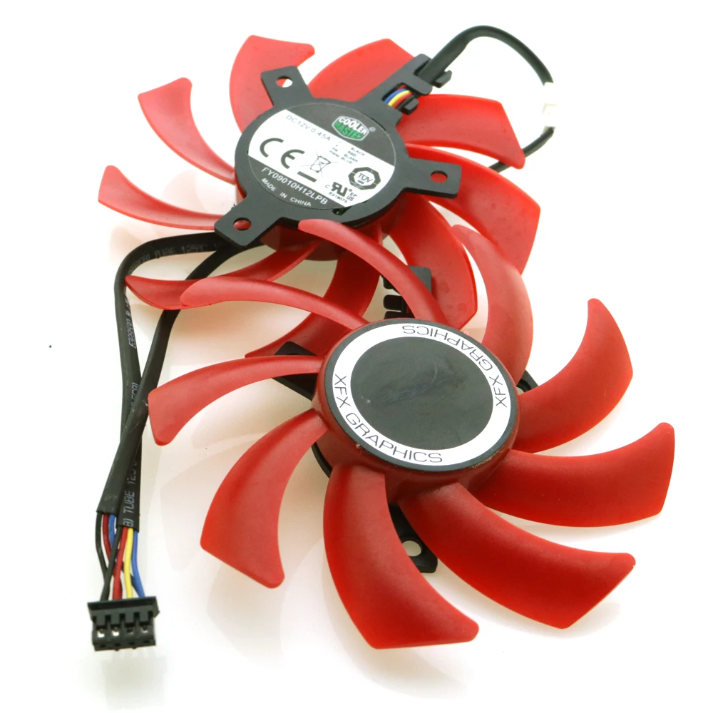 Вентилятор VGA для видеокарты XFX RX560 RX570 4G 8G 12 В 0 45 А 4 провода контакта | Компьютеры и