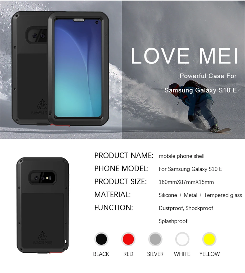 Металл Броня чехол для samsung Galaxy S10 S10E мощный открытый брызг пыле противоударный чехол для телефона для samsung S10 плюс
