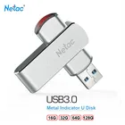 Netac 32 ГБ флешка Поворотный Металлический Флэш-накопитель USB 64 ГБ 16 ГБ 128 ГБ Pendrive U388 Индикатор 360 Поворот DIY Пользовательские Memory Stick U Диск флешки