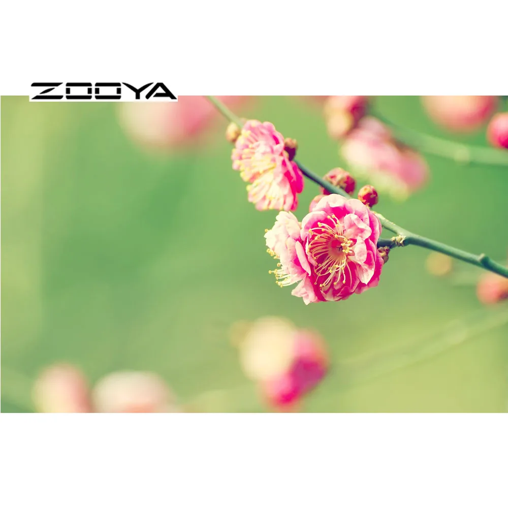 ZOOYA Алмазная вышивка цветы китайский стиль сделай сам картина узор Стразы