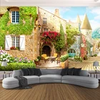Пользовательские фото обои 3D стерео Европейский уличный пейзаж, Настенные обои для ресторана, кафе, водонепроницаемый 3D Настенный декор