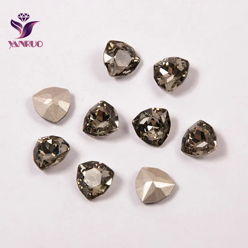 Black Diamond YANRUO 4706 триллиантные необычные стеклянные камни Сделай Сам стразы остроконечные украшения поделки бриллианты для одежды - Цвет: Black Diamond