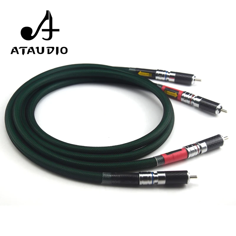 ATAUDIO 2328 Hifi RCA кабель Hi end посеребренный 2rca штекер на штекер|interconnect rca cables|hifi cablerca cable