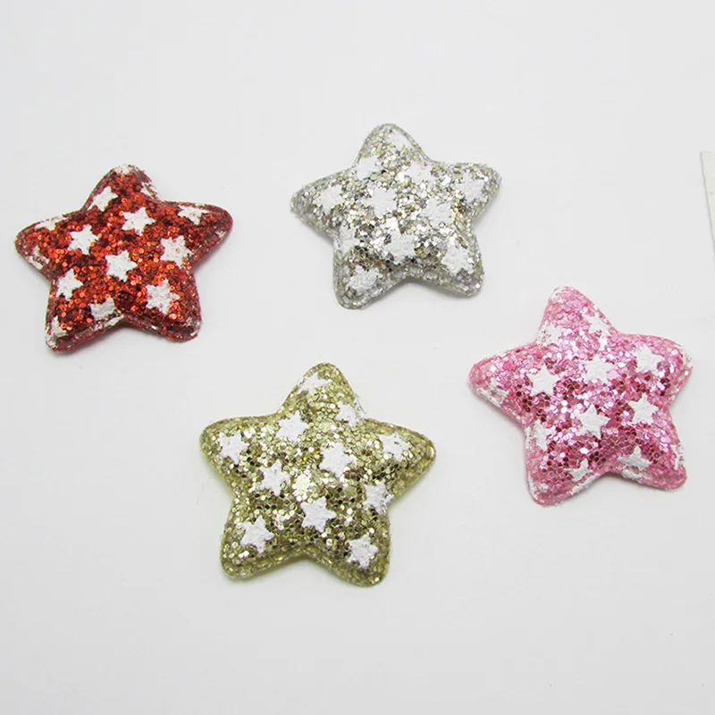 Украшения для одежды "Сердечки" с блестками и наполнителем, накладки на клей для шитья, ремонт и декорирование, 30 штук/лот.