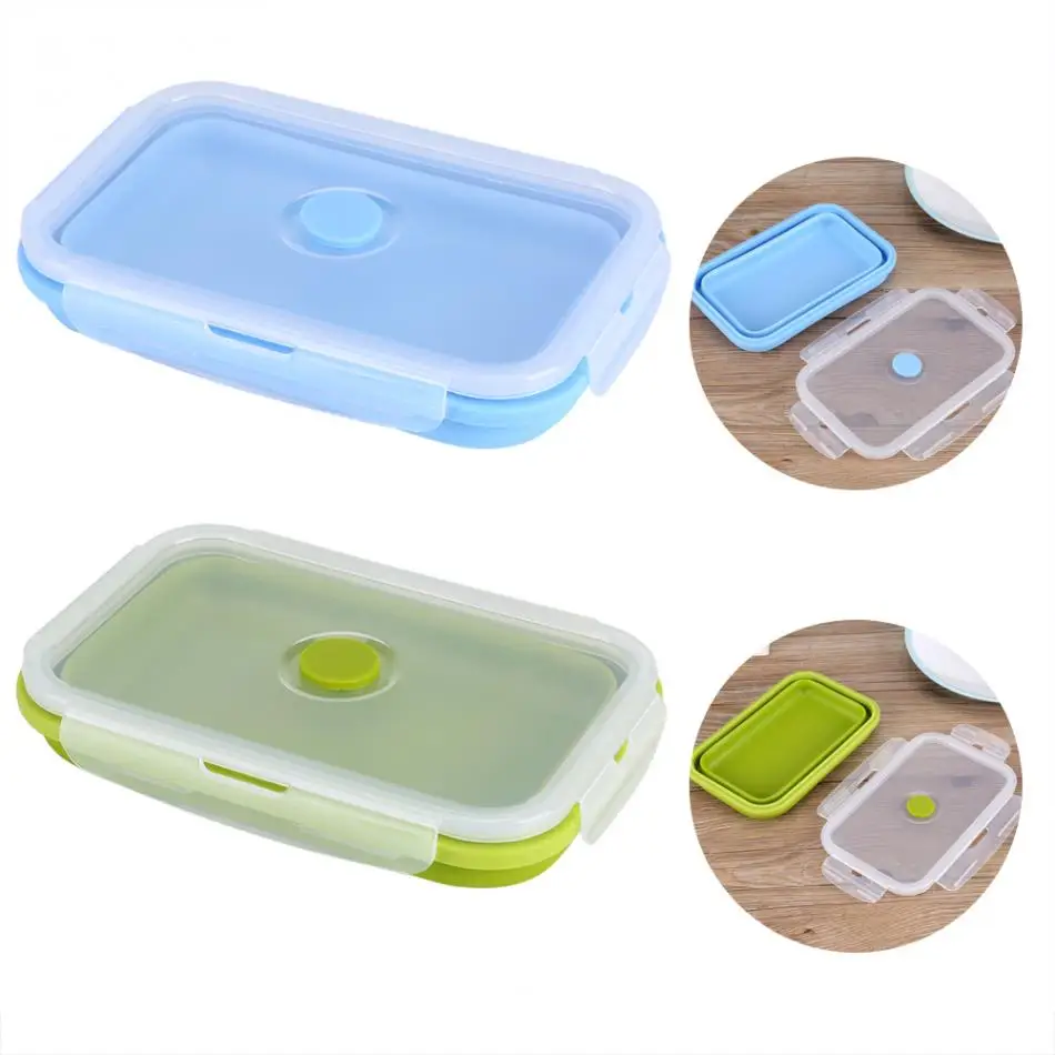 Складной контейнер для хранения еды детей 800 мл напольный ланчбокса Bento
