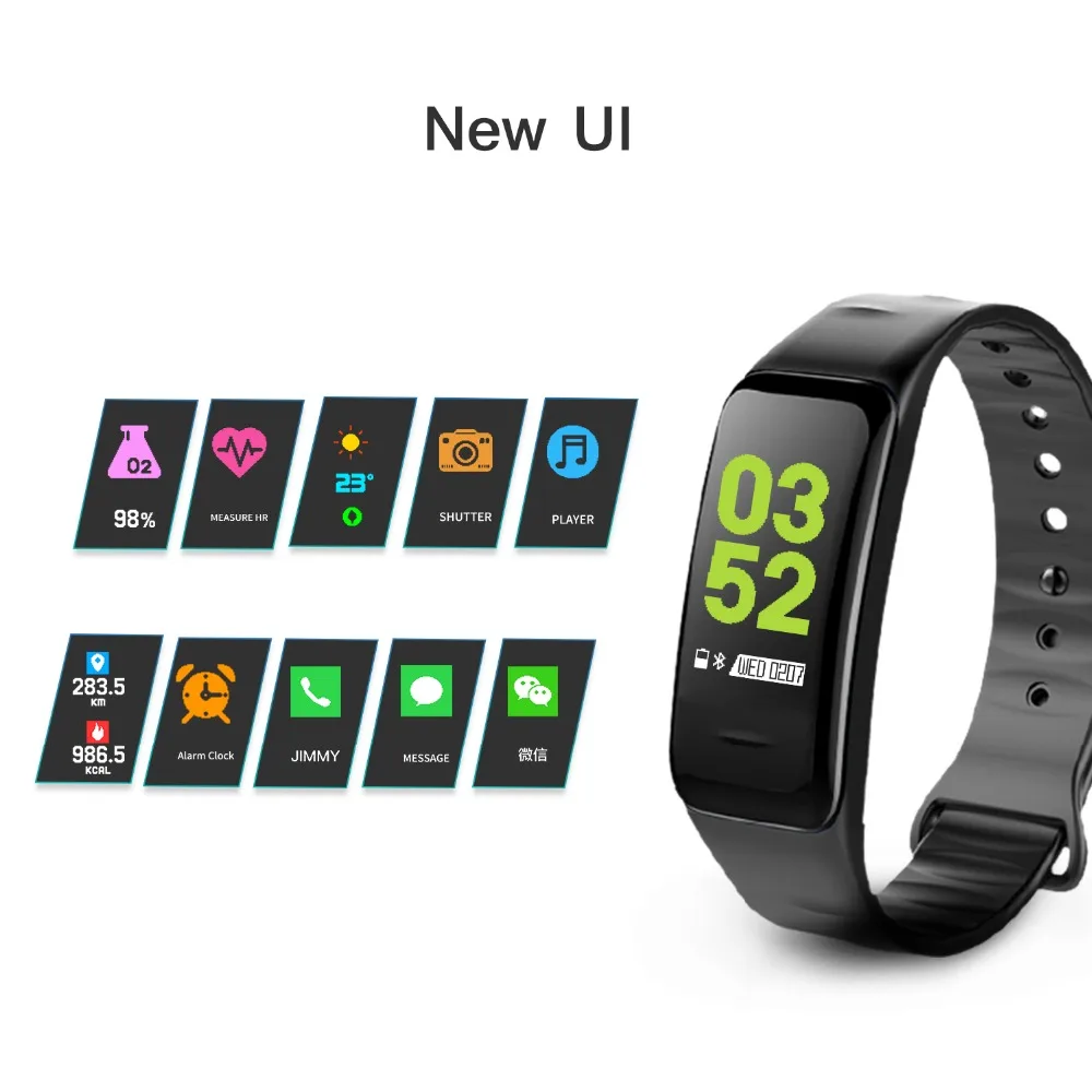 Новинка от производителя смарт-браслет C1plus с цветным экраном женский спортивный