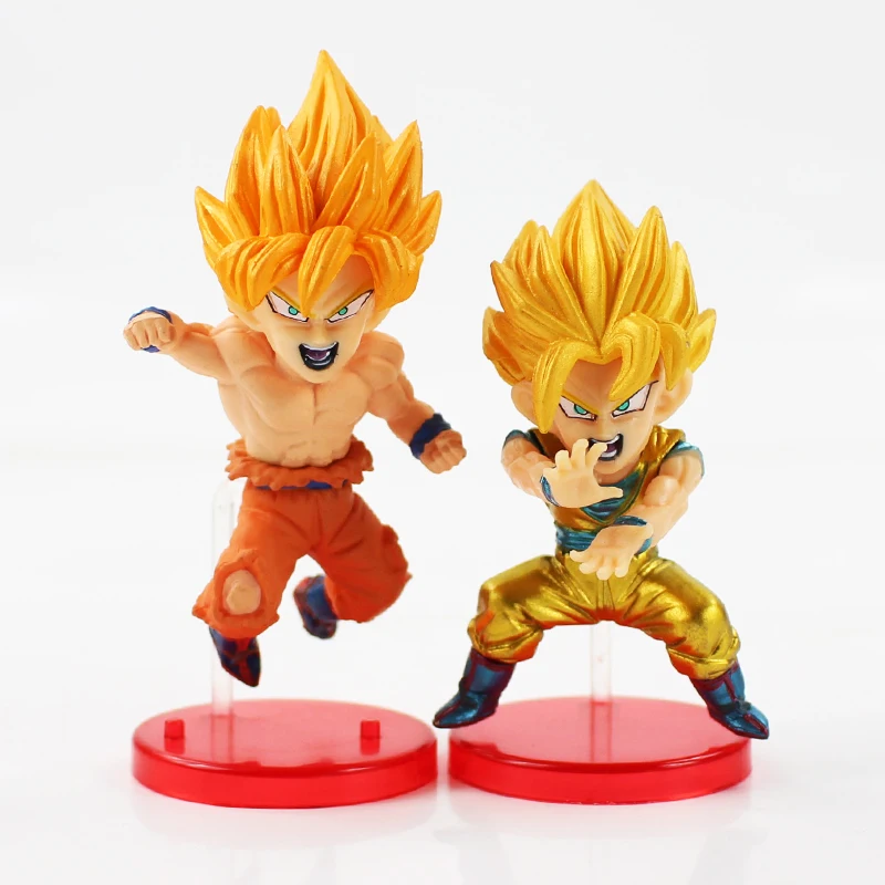 10 шт./партия Dragon Ball Z Goku фигурка игрушки Сон Гоку Супер Саян бог синий WCF детство модель игрушки Аниме детский подарок