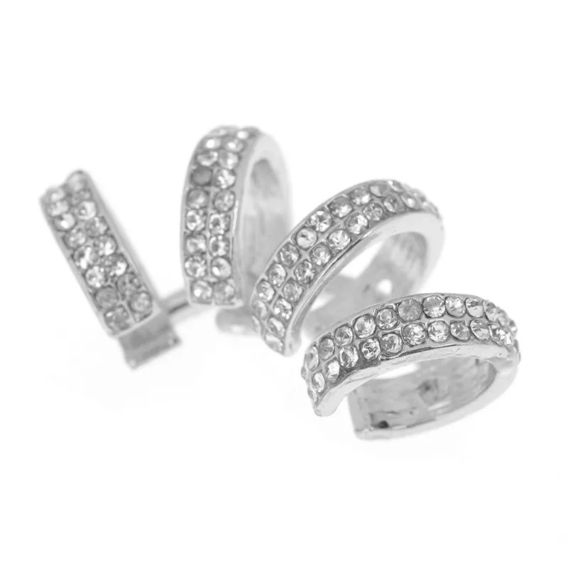 Серьги клипсы IMIXLOT в стиле панк золотого и серебряного цвета без пирсинга