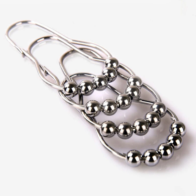 12 шт./компл. Аксессуары для штор из нержавеющей стали душа и ванной комнаты пряжки