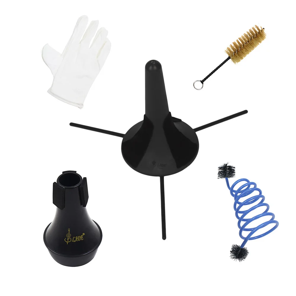 

Trumpet Accessory Maintenance Cleaning Care Kit Including Trumpet Stand Valve Brush Flexible Snake Brush Mute Gloves