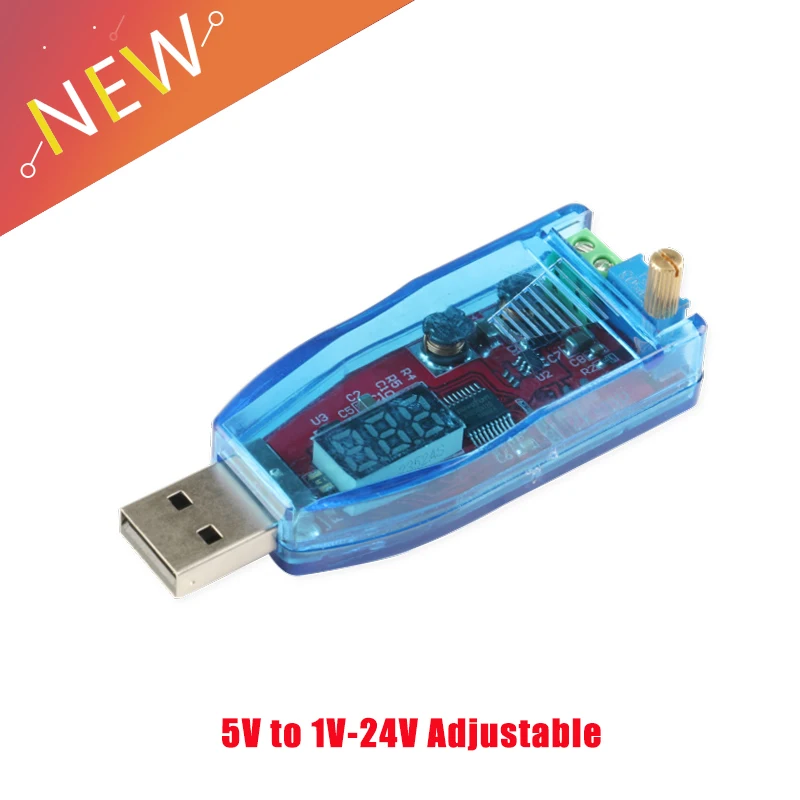 Цифровой дисплей DC USB Регулируемый понижающий источник питания регулятор