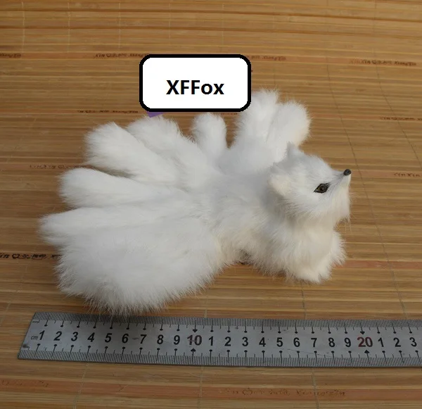 Симпатичная реальная жизнь белая лиса модель пластиковые и меховые