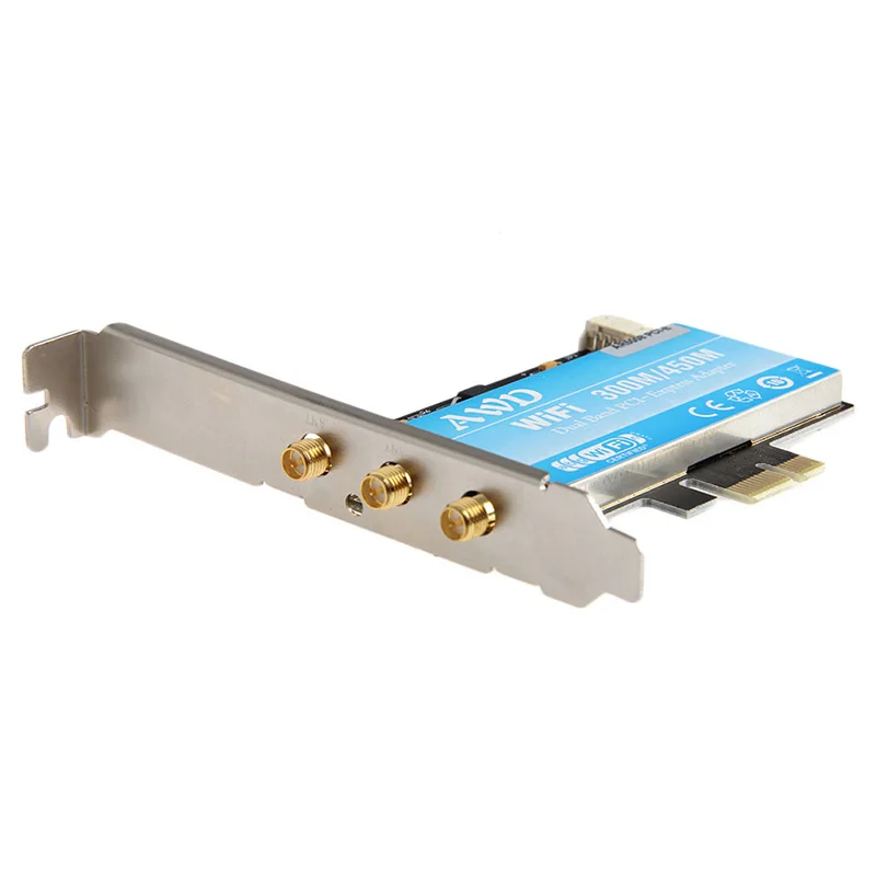 Высокое качество PCI-E X1 X16 300/450M ПК компьютер 2,4/5 ГГц Двухдиапазонная Беспроводная настольная wifi WLAN карта