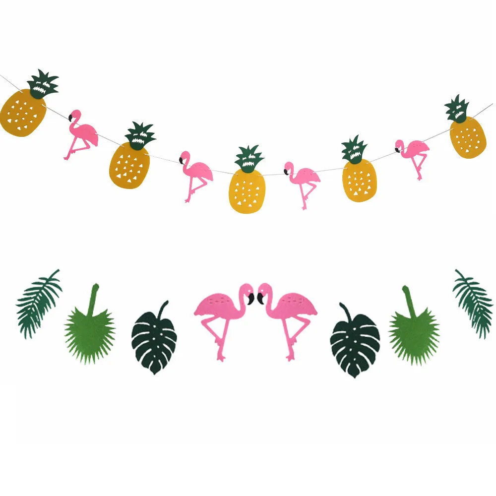 1 комплект Фламинго ананас баннер с гирляндами флаг гирлянда из ткани вечерние