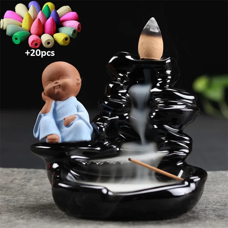 Керамическая курильница Little Monk держатель для ароматических палочек с обратным