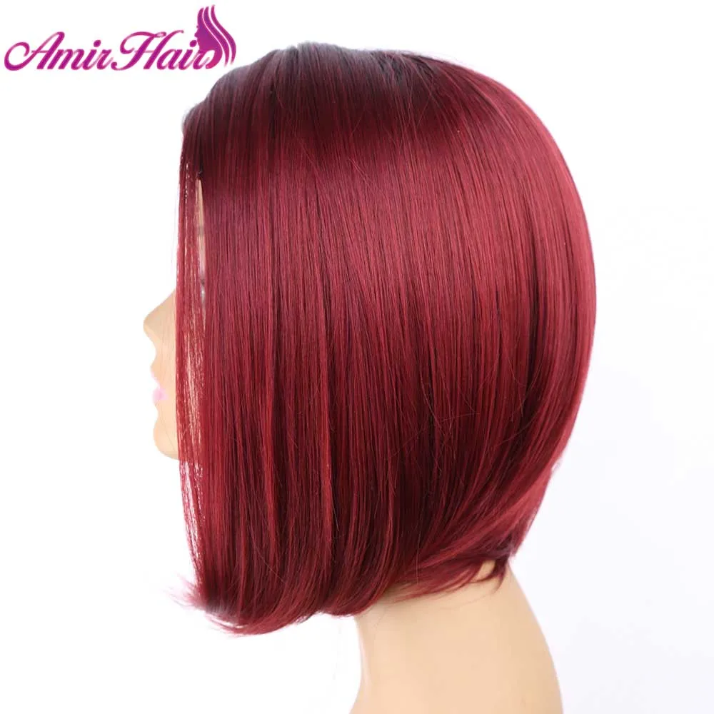 Amir hair парик «пучок» Омбре черные корни красные черные парики для женщин синтетический парик термостойкий зеленый блонд парик для студенческой вечеринки