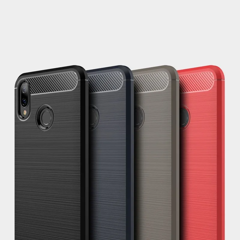 Чехол для Huawei P Smart Plus Nova 3i 3 чехол из углеродного волокна Силиконовый