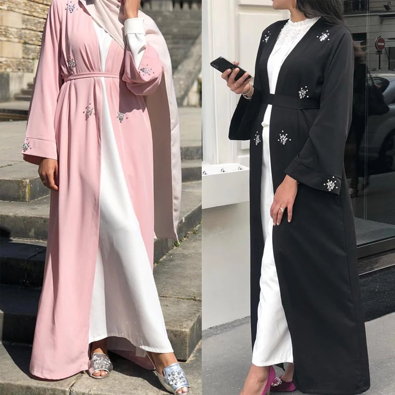 Мусульманское кимоно Abaya кафтан мусульманский хиджаб платье Caftan Marocain Ramadan Elbise qar