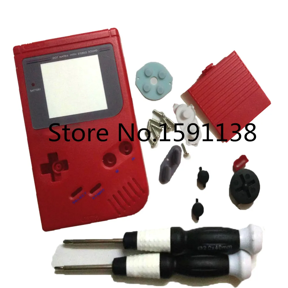 Горячая весь комплект корпус красный цвет для DMG-01 классический GameboyGB Оболочка с X/Y отвертка рождественские подарки для детей