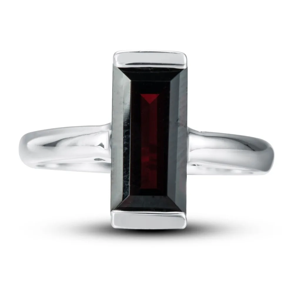 HUTANG 2.6ct Природный Черный гранат Твердые 925 пробы Серебряное кольцо драгоценный камень ювелирные украшения женские рождественский подарок