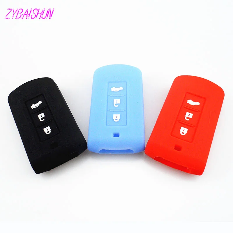 Силиконовый чехол для ключа Mitsubishi Mirage ASX Lancer 10 Outlander Colt Grandis Remote Keys box car stying|Футляр