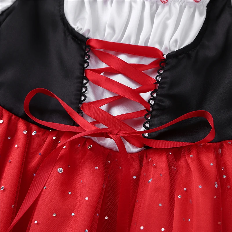 Kids Girls Halloween Christmas pirate costumes Glittery Sequins Off Shoulder Elastic Cosplay Fancy Party Tulle Dress | Детская одежда и