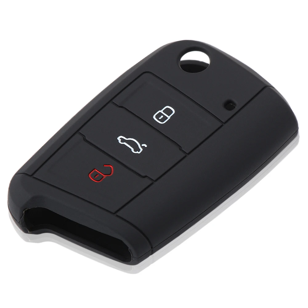 Силиконовый резиновый чехол для автомобильного ключа сумка VW key Polo 2016 golf 7 MK7 Skoda