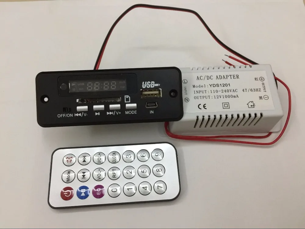 Автомобильный адаптер громкой связи 12 В/1 А Bluetooth MP3 декодирующая плата с модулем +