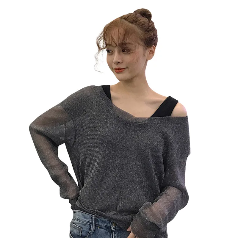 Lychee/Блестящая металлическая Прозрачная Футболка для девочек женская футболка с