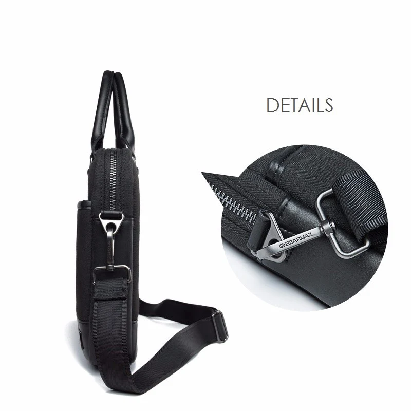 Сумка мессенджер Gearmax Мужская из натуральной кожи 13/14 дюймов|for macbook|laptop shoulder