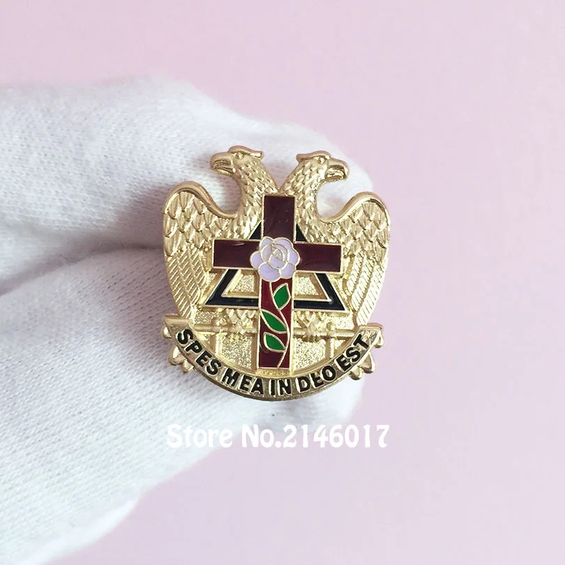 

Masonic Masonry Freemason Enamel Brooches and Pins Scottish Rite Rose Croix Cross 32 Degree Lapel Pin Badge