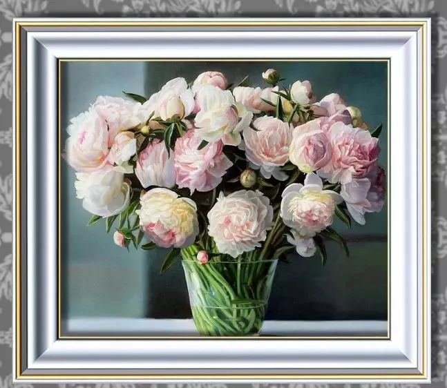 Новая мозаичная картина с бриллиантами вышивка для свадьбы Розовый пион роза