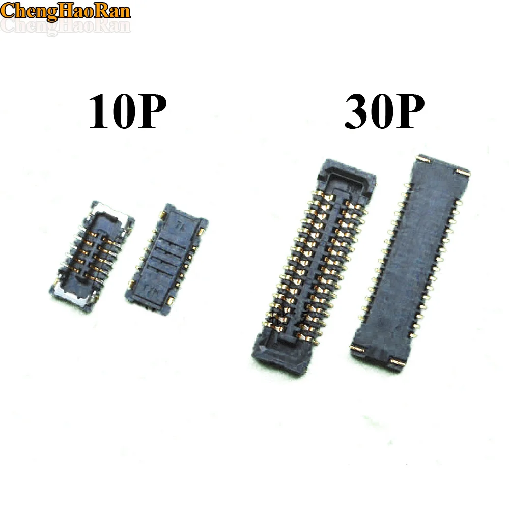 ChengHaoRan 2 шт. 10PIN 30PIN FPC FFC разъем порта для ЖК-дисплея сенсорная на материнской плате