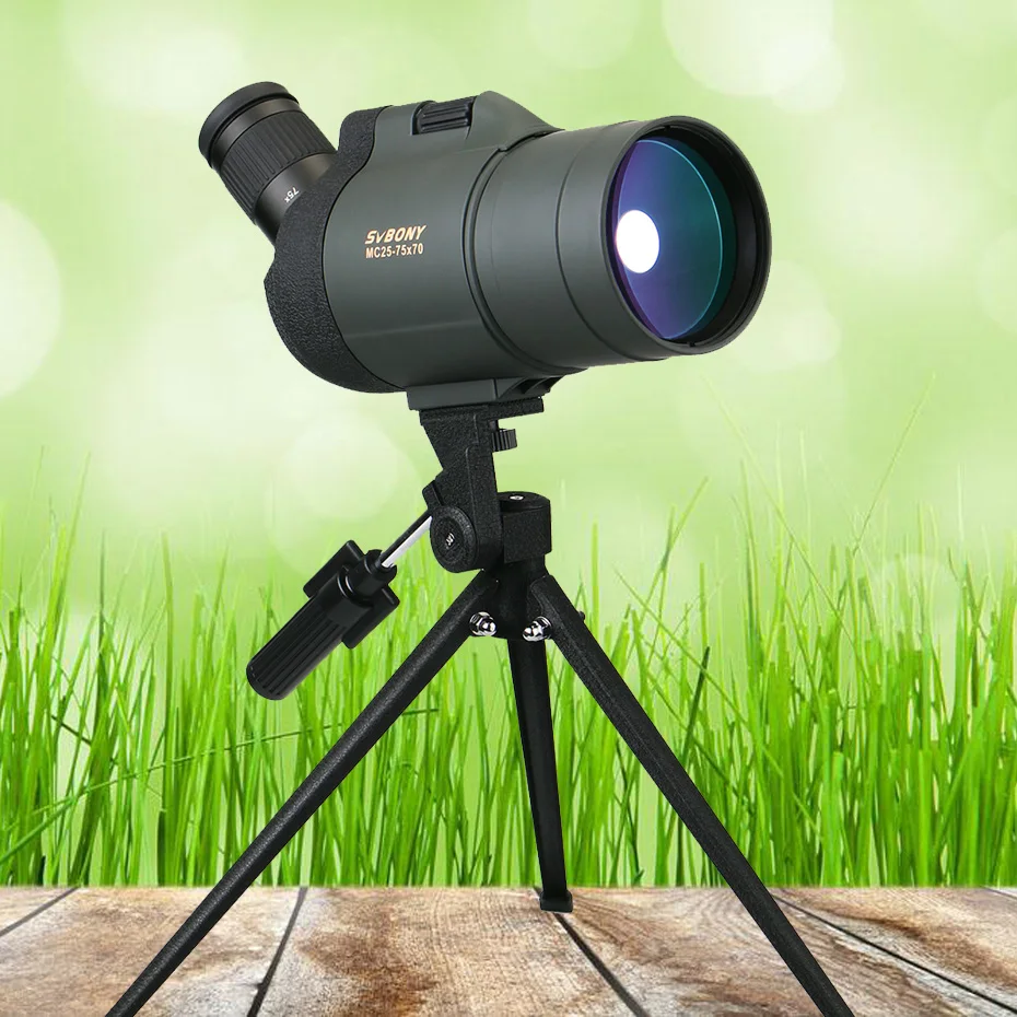 SVBONY 25-75x70 Зрительная труба SV41 монокулярный телескоп рефракционный зум охотничья оптика BAK4 призма дальний водонепроницаемый w/штатив для охоты, стрельбы, стрельбы из лука, наблюдения за птицами