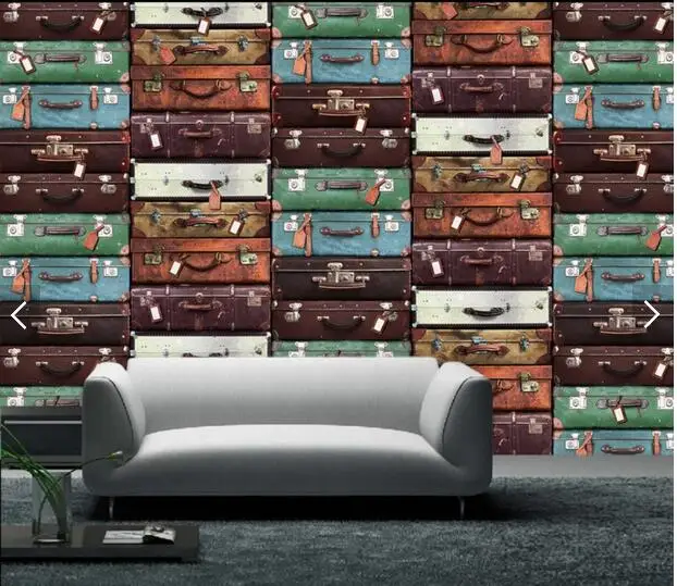 Пользовательские 3D Ретро обои европейская дорожная коробка фрески для кафе бар