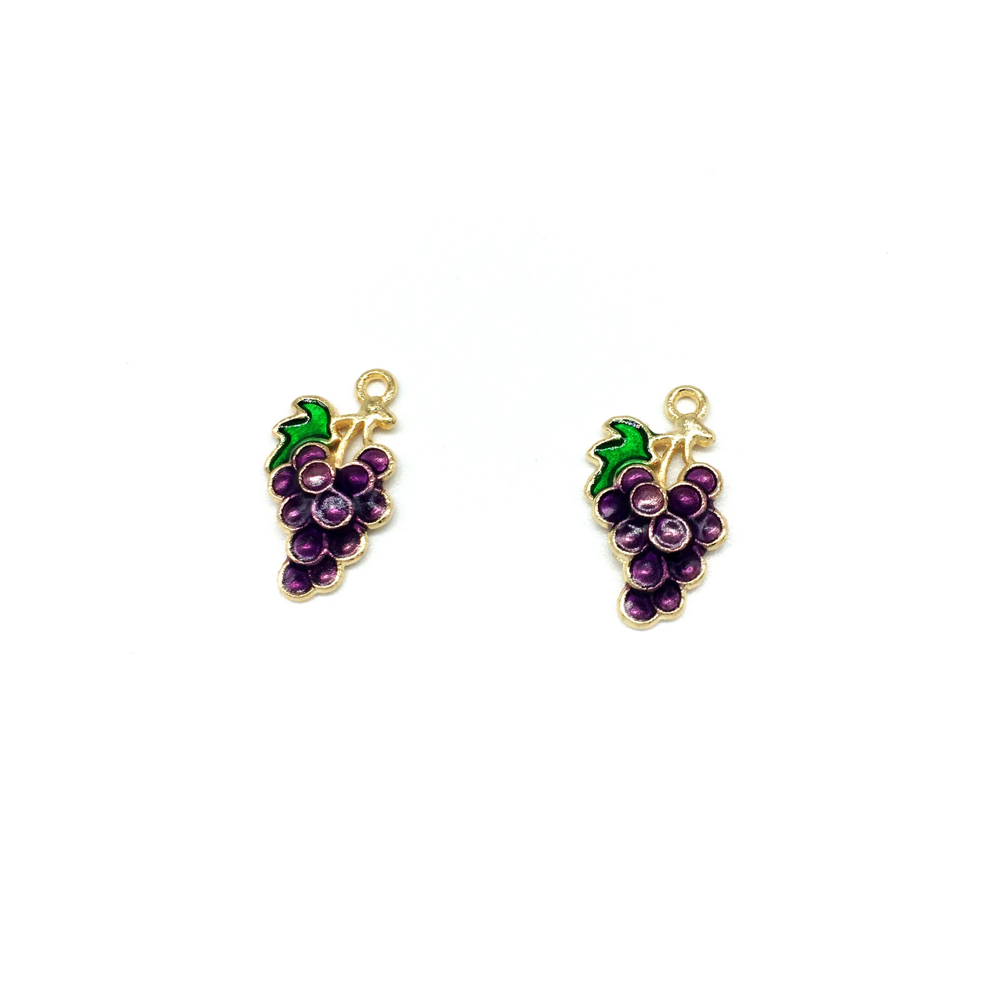 

20pcs/lot New Arrival Enamel Grape Charm Pendants For Making Handmade Bracelet DIY Accessories