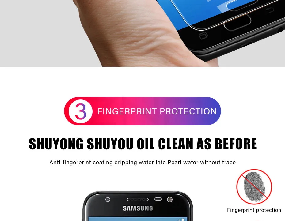 ZNP, 2 шт., защитное закаленное стекло для samsung J3 J5 J7, пленка на весь экран для Galaxy J4 J6 Plus J7, стеклянная пленка