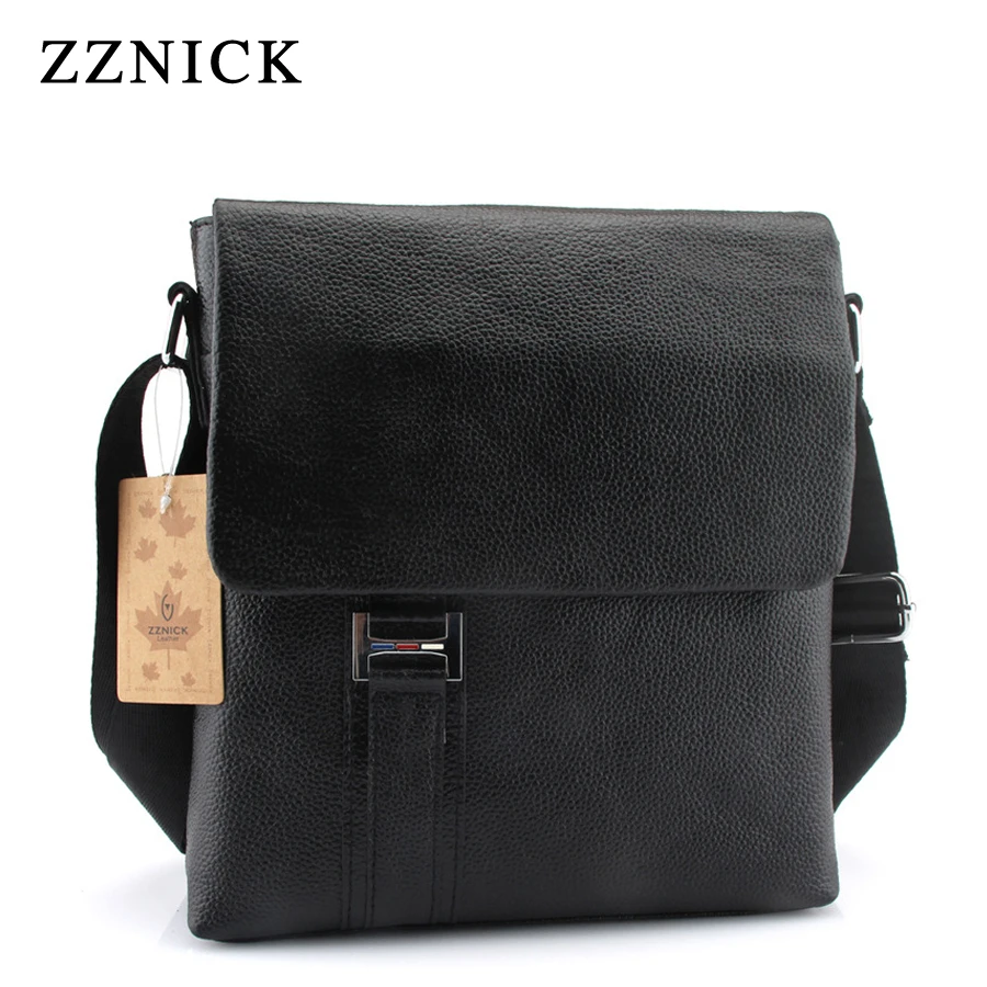 ZZNICK 2019 HOT Fashion Men Shoulder Bag Genuine Leather Messenger Designer Famous Brand Business Crossbody For Male |