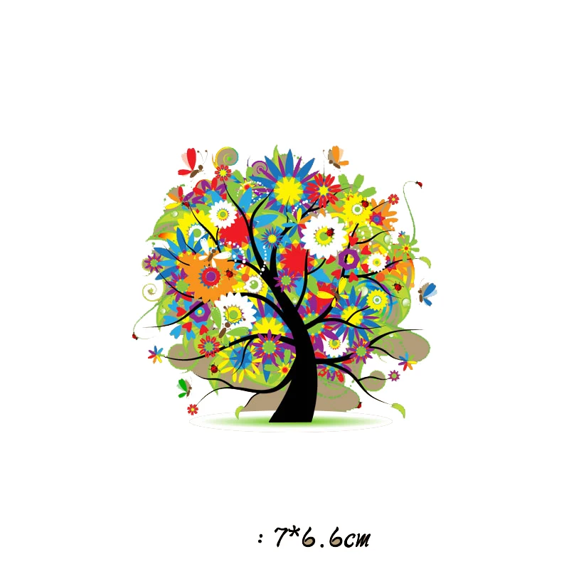 Топ Железный патчи для одежды Цветок Птица нашивки «бабочки» одежда аппликации футболки DIY теплопередачи наклейки E - Цвет: zt1048