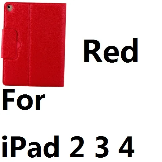 For iPad 234 Red Магнитный съемный кожаный чехол-подставка с клавиатурой Bluetooth для iPad Mini 12345 iPad 9,7 Pro 10,5 11 Air 10,5 iPad 10,2 - Цвет: For iPad 234 Red