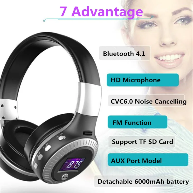Bluetooth 4,0 Hifi музыкальная стереогарнитура над головой наушники компьютерные игровые наушники с микрофоном