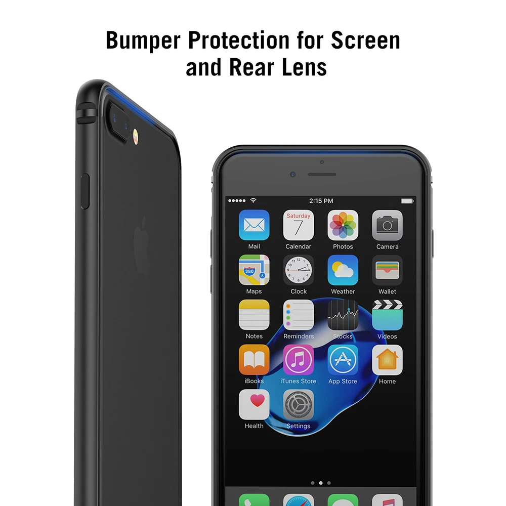 Чехол-бампер для iphone 11 Pro Max 8 7 plus X, тонкая алюминиевая рамка, Мягкий ТПУ с внутренним краем, защитный противоударный чехол для iphone XS MAX XR
