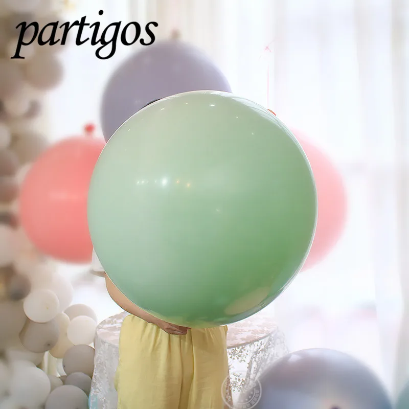 5pcs Green 5 шт. 24 дюйма латексные шары Макарон цветные свадебные украшения балоны Детские День рождения День Святого Валентина декоративный шар - Цвет: 5pcs Green