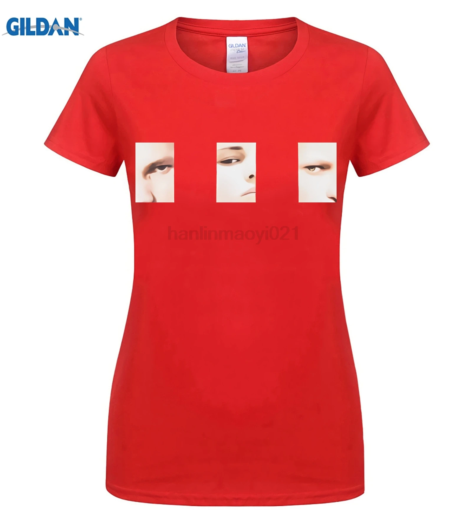 GILDAN INFLATION Eyes print short sleeve t-shirt mens fashion t-shirts funny top tees streetwear | Мужская одежда