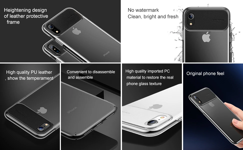 Чехол для телефона Baseus для iPhone Xs Max, Xr, X, S, R, Xsmax, Роскошный ультра тонкий чехол из искусственной кожи, чехол-накладка для iPhone X, Max, Fundas