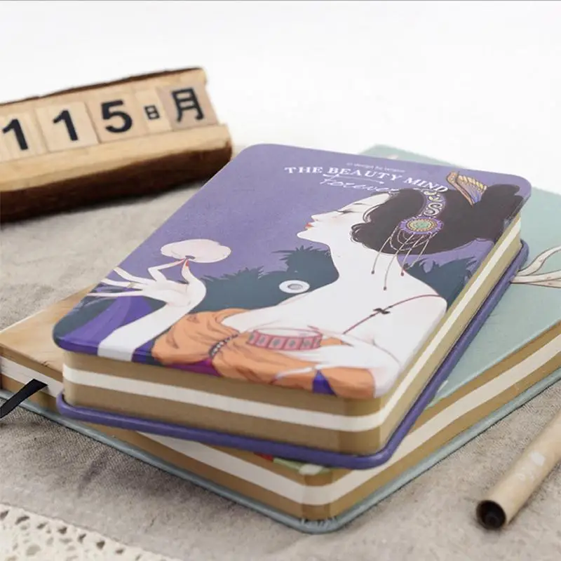 HOT Iron cover Diary notebook Notepad SketchBook Drawing graffiti Sketch Book 128 sheets Hardcover Office School Supplies Gift