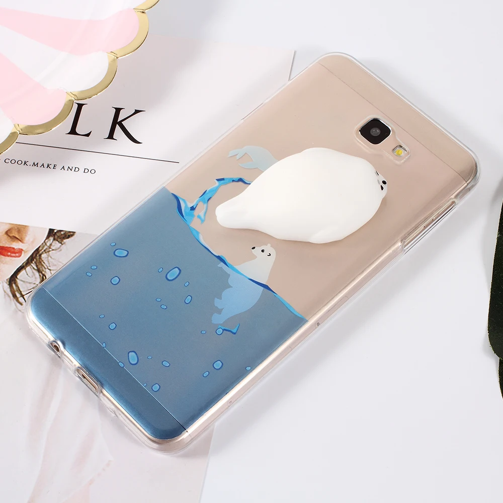 Dulcii крышка для Galaxy J7 Prime &amp On7 2016 мягкие мягкими 3D силиконовые печать Морской Волк