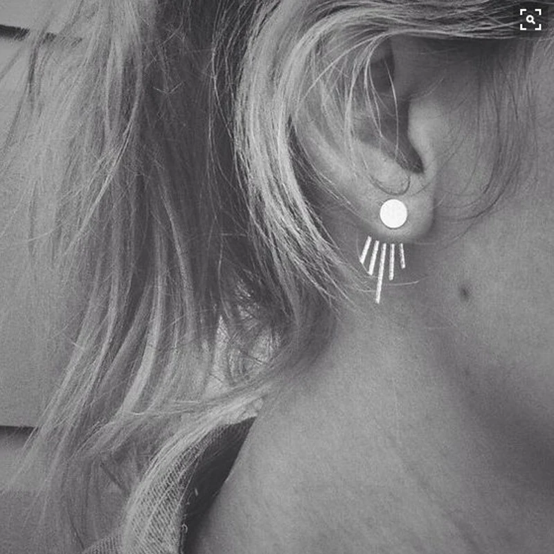 Женские серьги-пусеты блестящие геометрические серьги из бижутерии в стиле панк