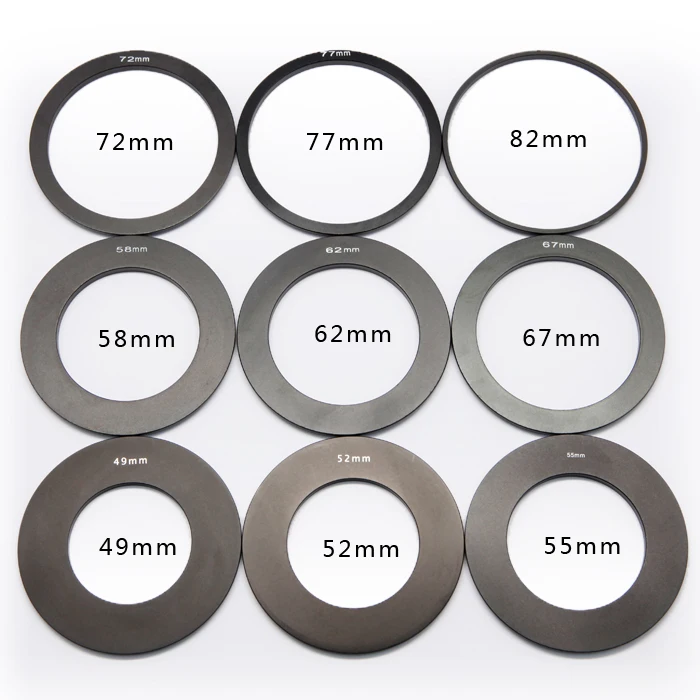 

Meking Adapter Ring for DSLR Square Filter Holder 49mm 52mm 55mm 62mm 67mm 72mm 77mm 82mm for Option Compatible Cokin P Series