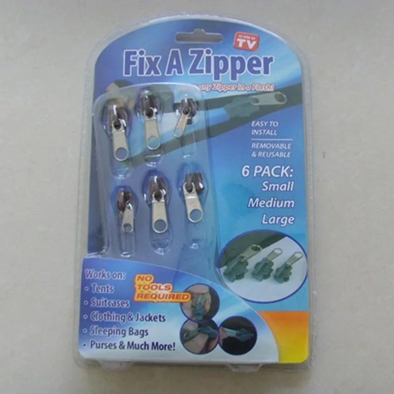 2018 6 шт./лот Универсальный Многофункциональный молнии Fix застежка молния пакет Zip